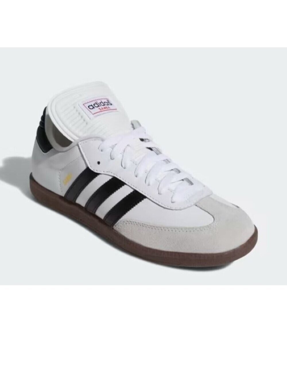 Adidas Samba Sneakers 13.5 Mens White Black Brown Leather Athletic Classic Shoes